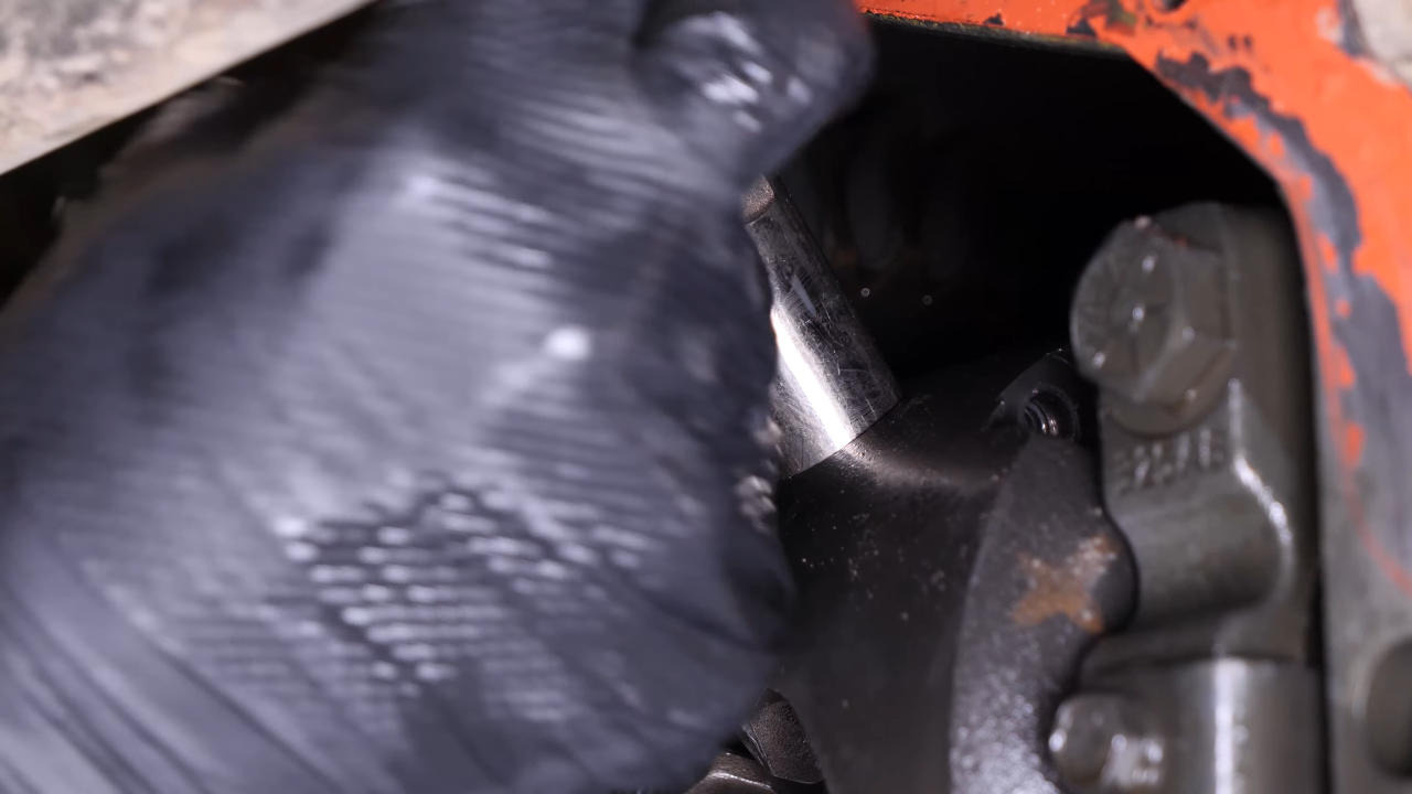 Put the rear axle shaft back