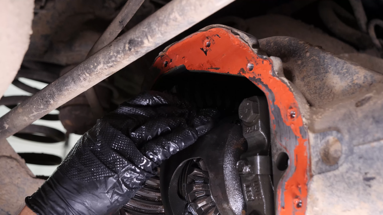 Put the rear axle shaft back