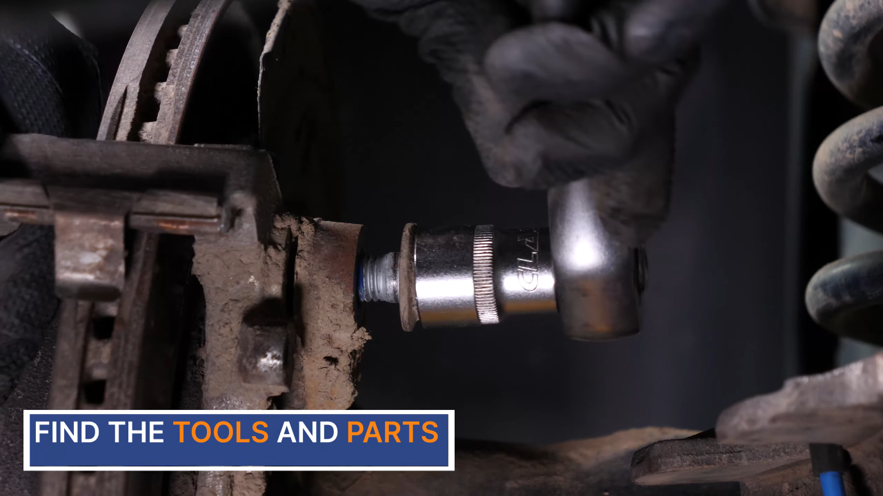 Remove the  brake caliper mount