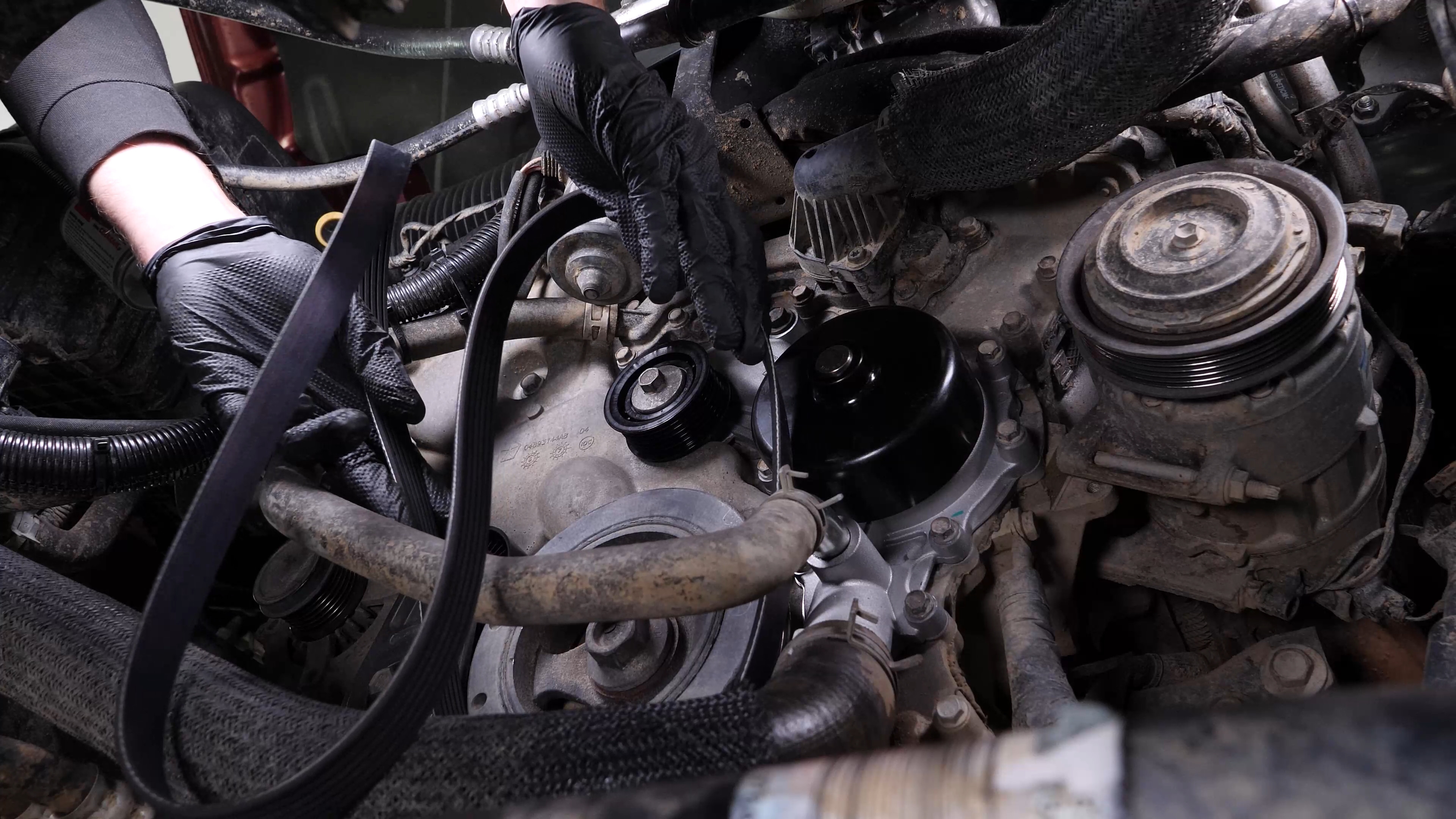Put the serpentine belt back  