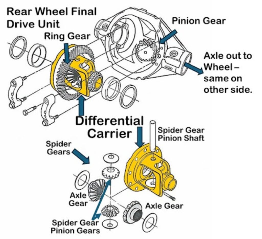 diagram of a car differential