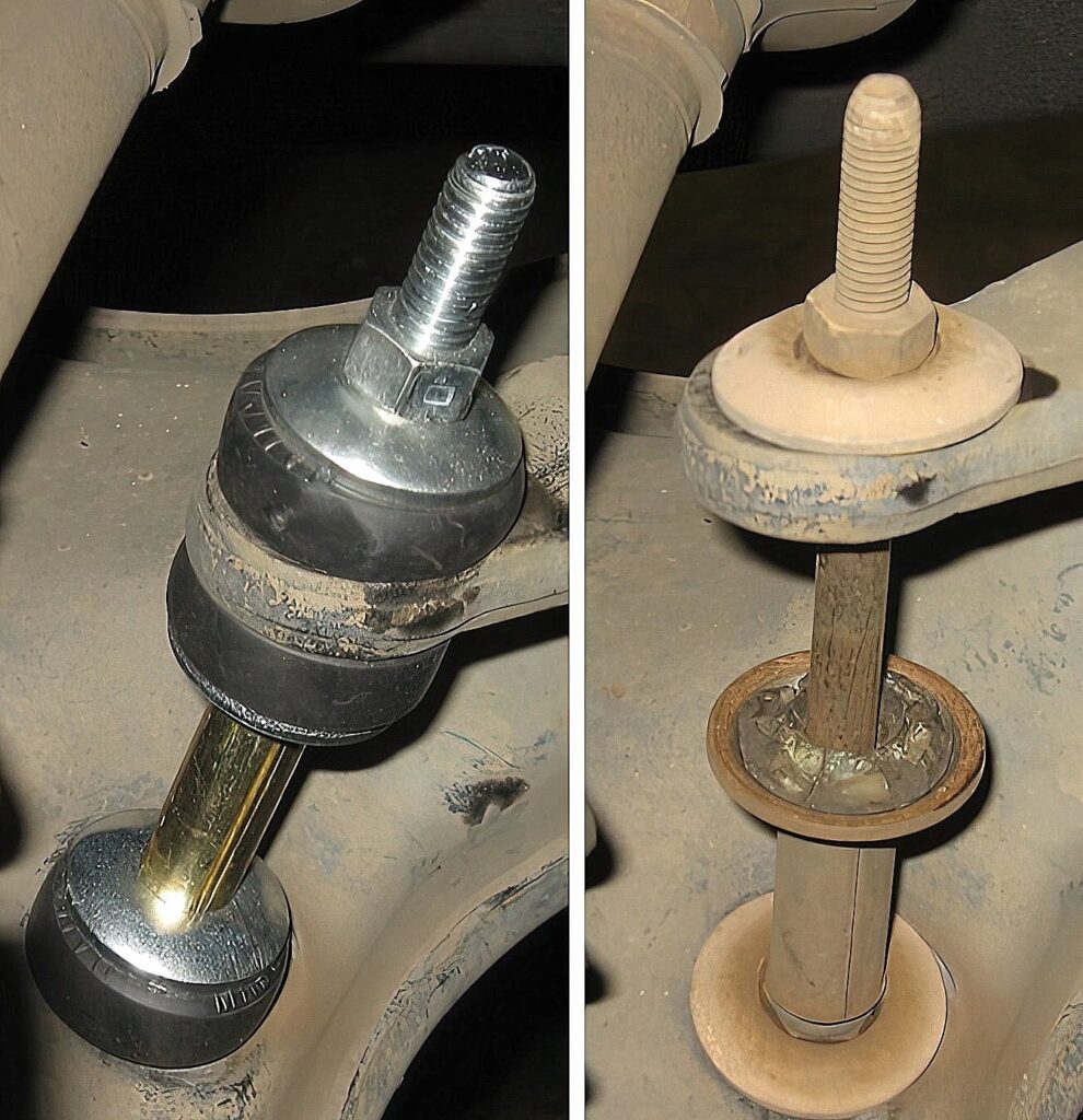 sway bar links issue causing cricket sound