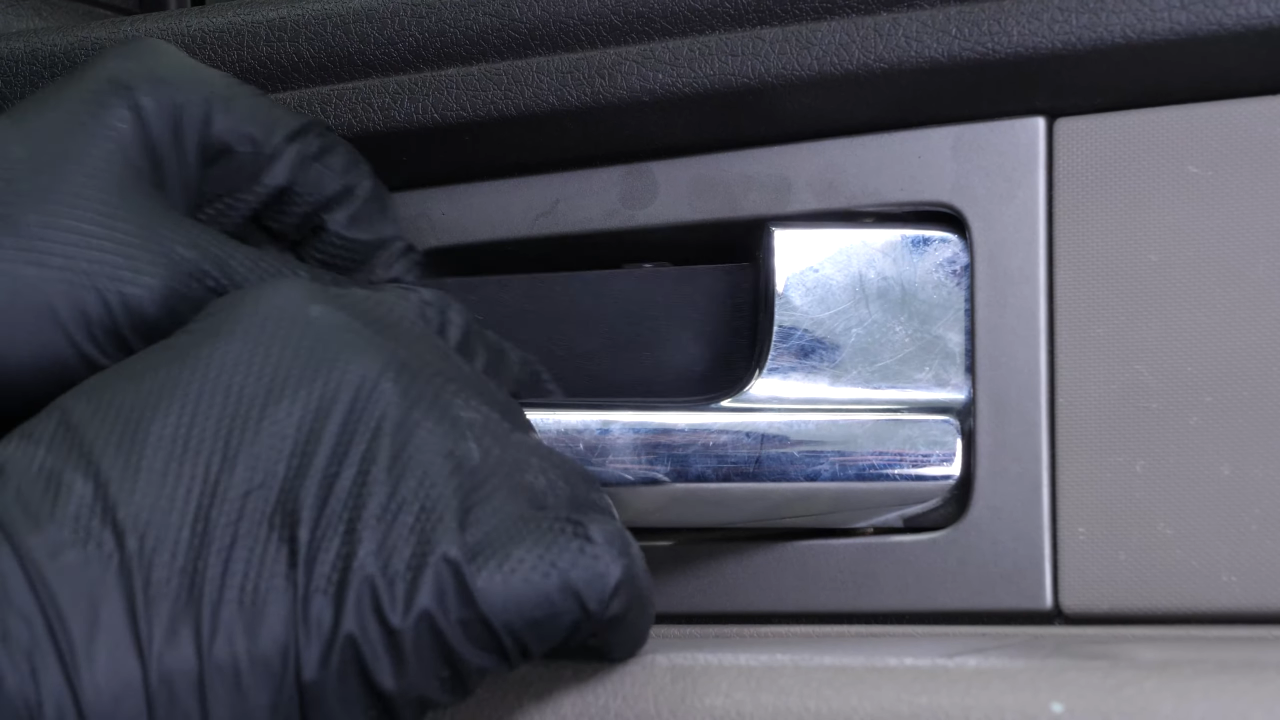 Put the door trim back