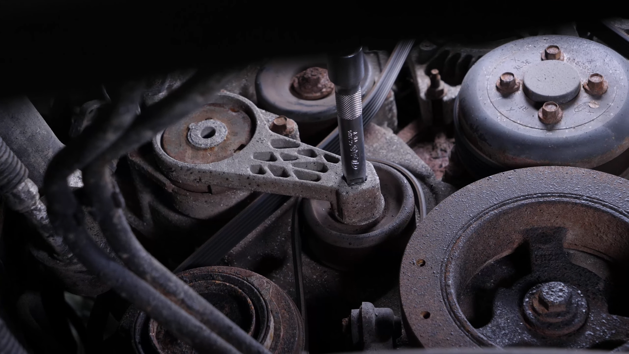 Put the serpentine belt back