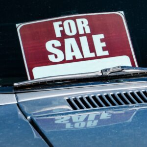 car with a for sale sign