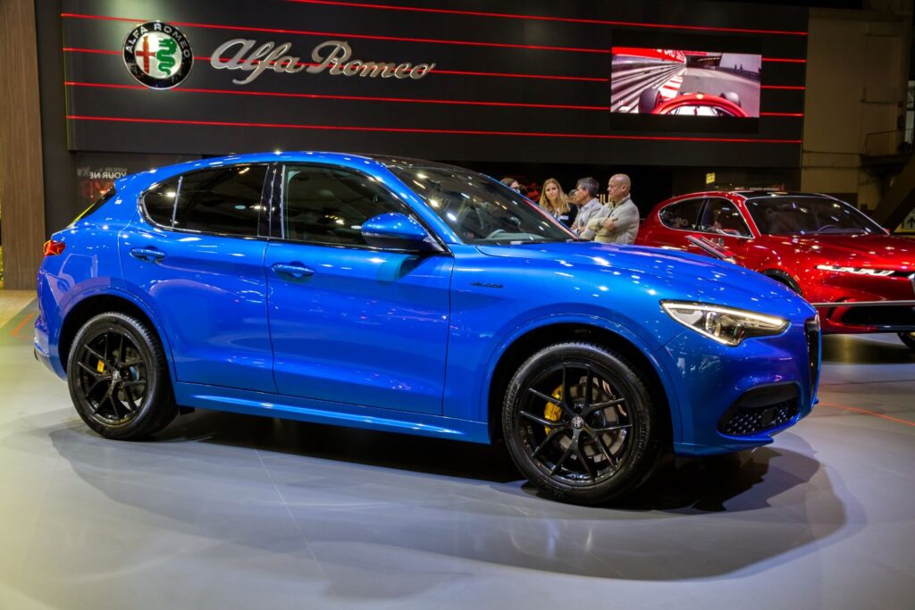 2020 alfa romeo stelvio on display