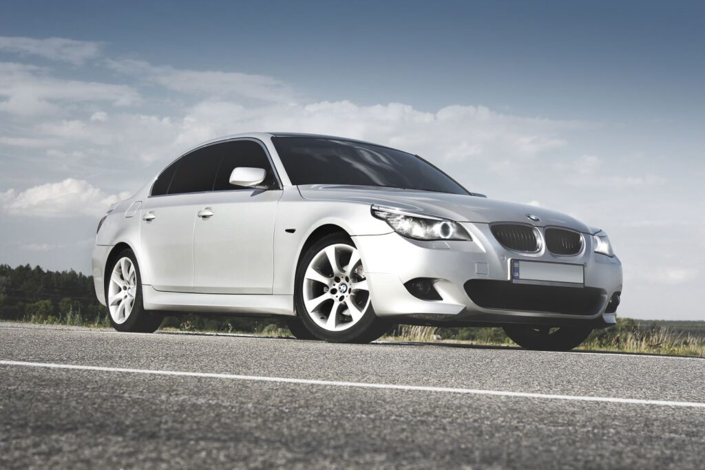 BMW 5 E60 parked on the road