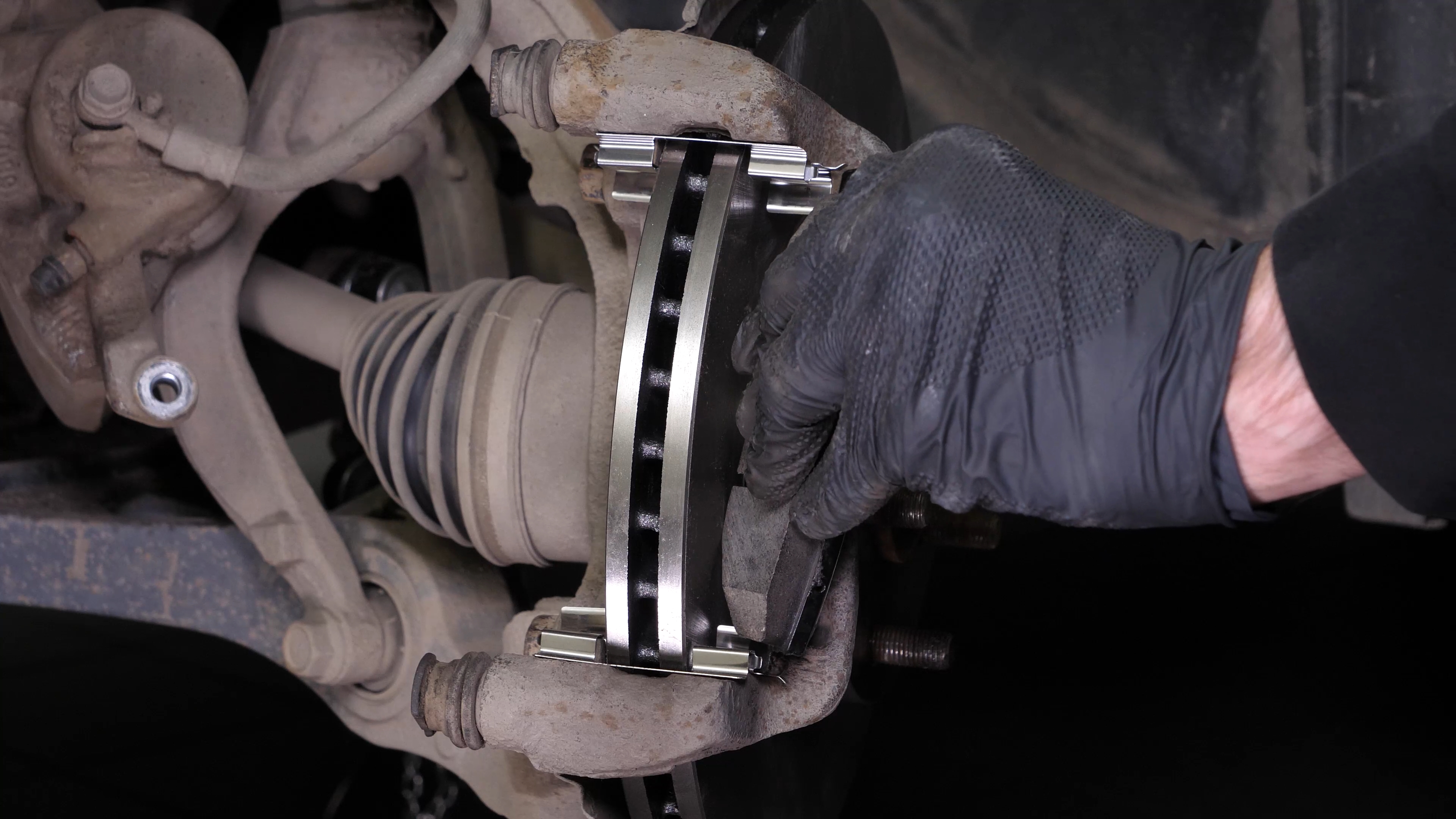 Place the new brake pads