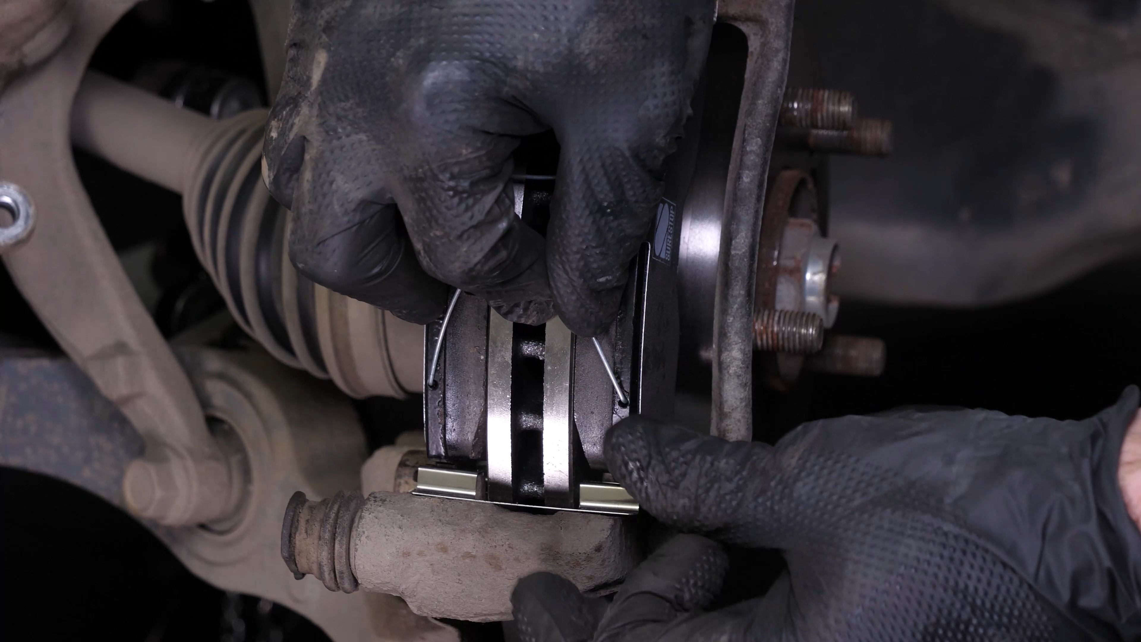 Place the new brake pads