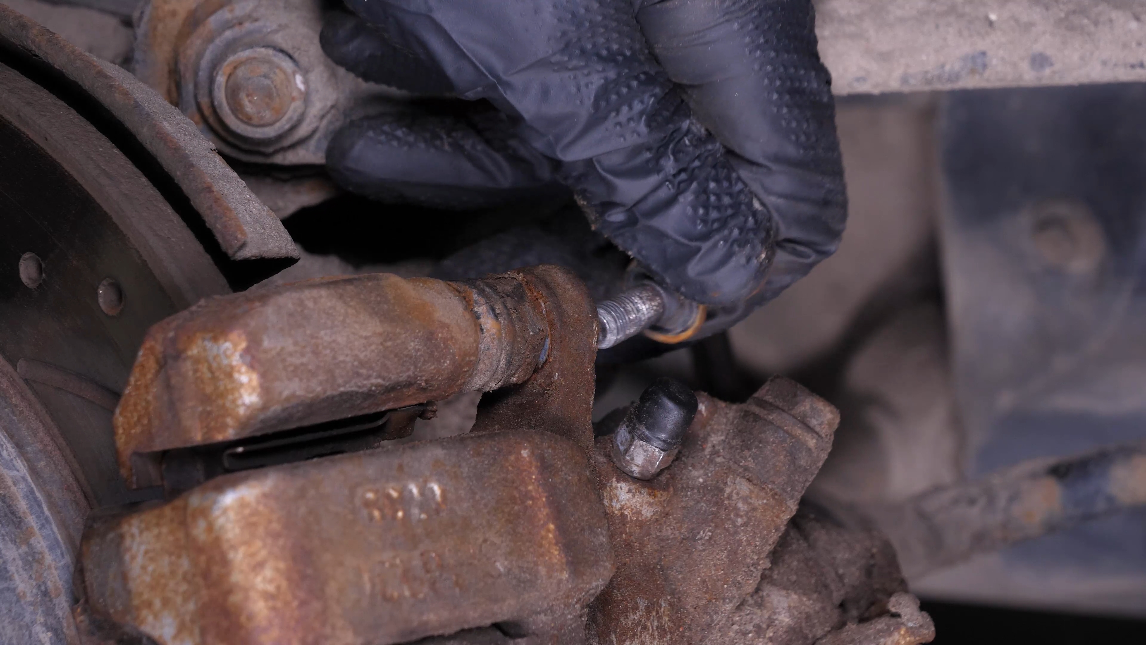 Remove the  brake caliper