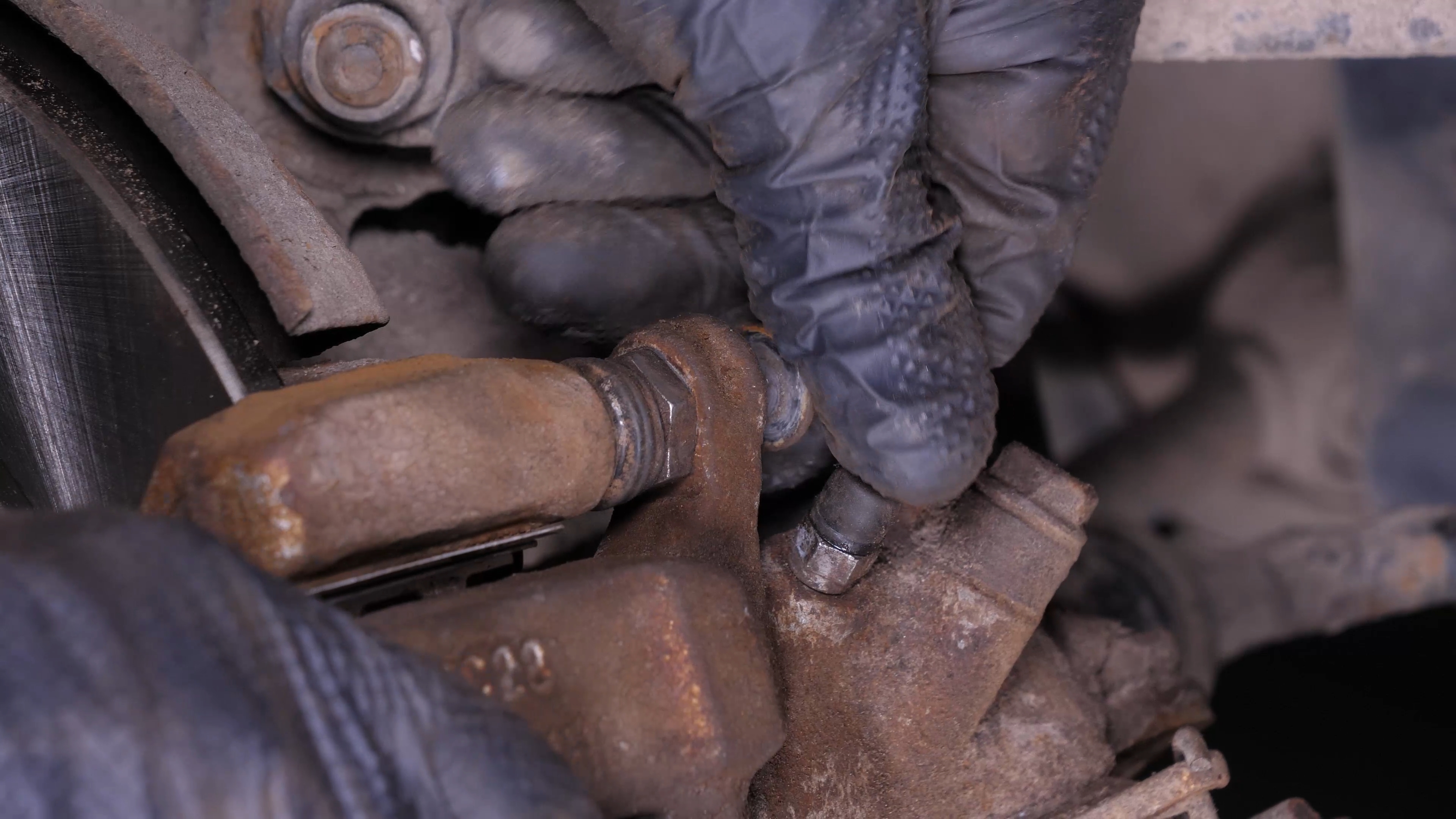 Put the brake caliper back