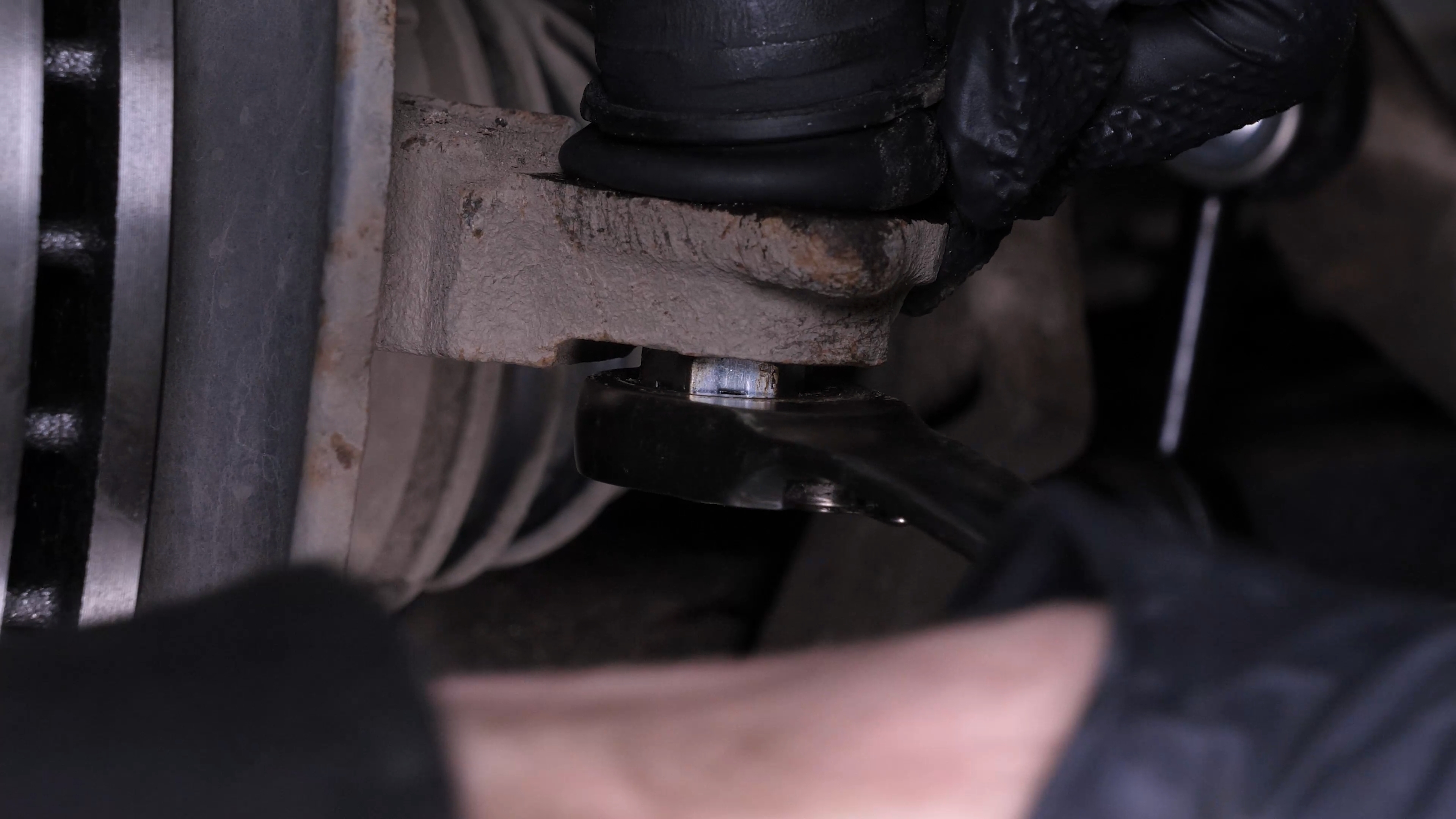 Put the outer tie rod back
