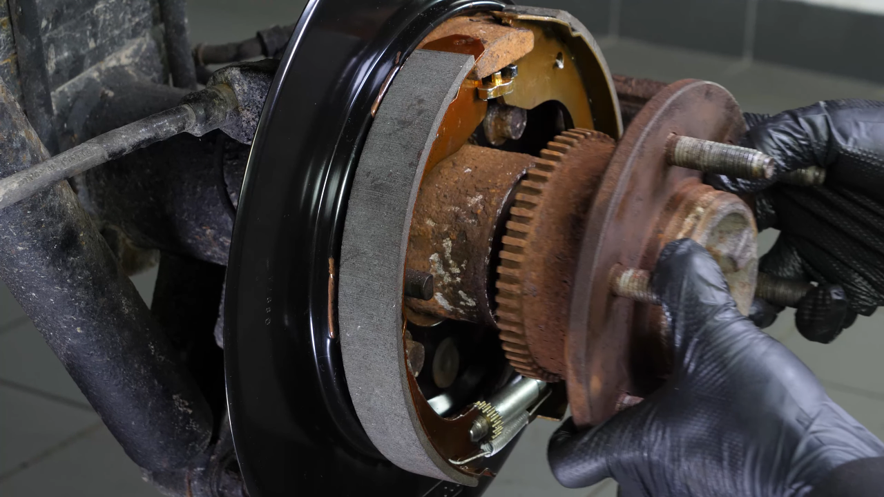 Remove the rear axle shaft