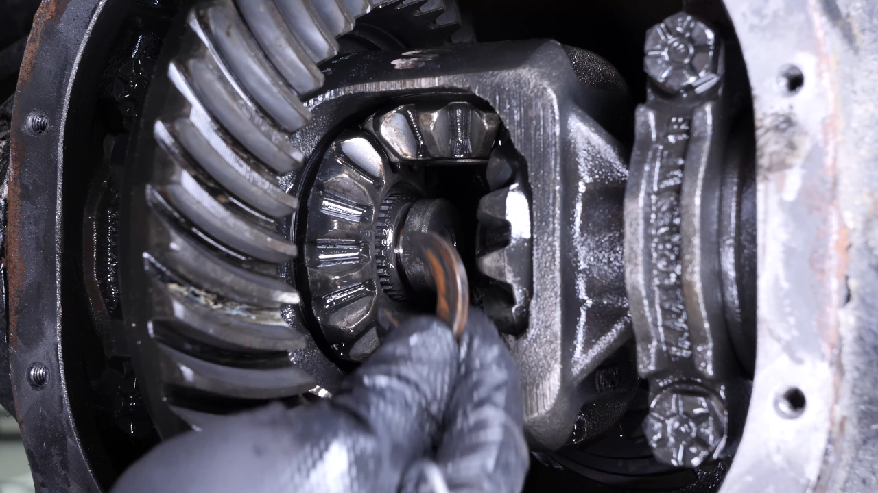 Remove the rear axle shaft