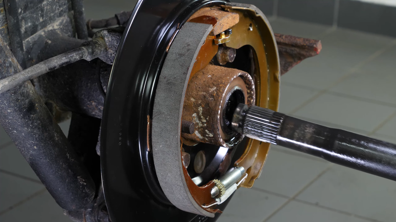 Remove the rear axle shaft