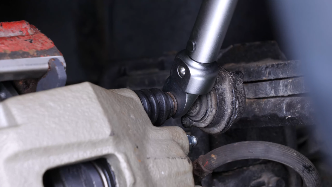 Put the rear brake system back