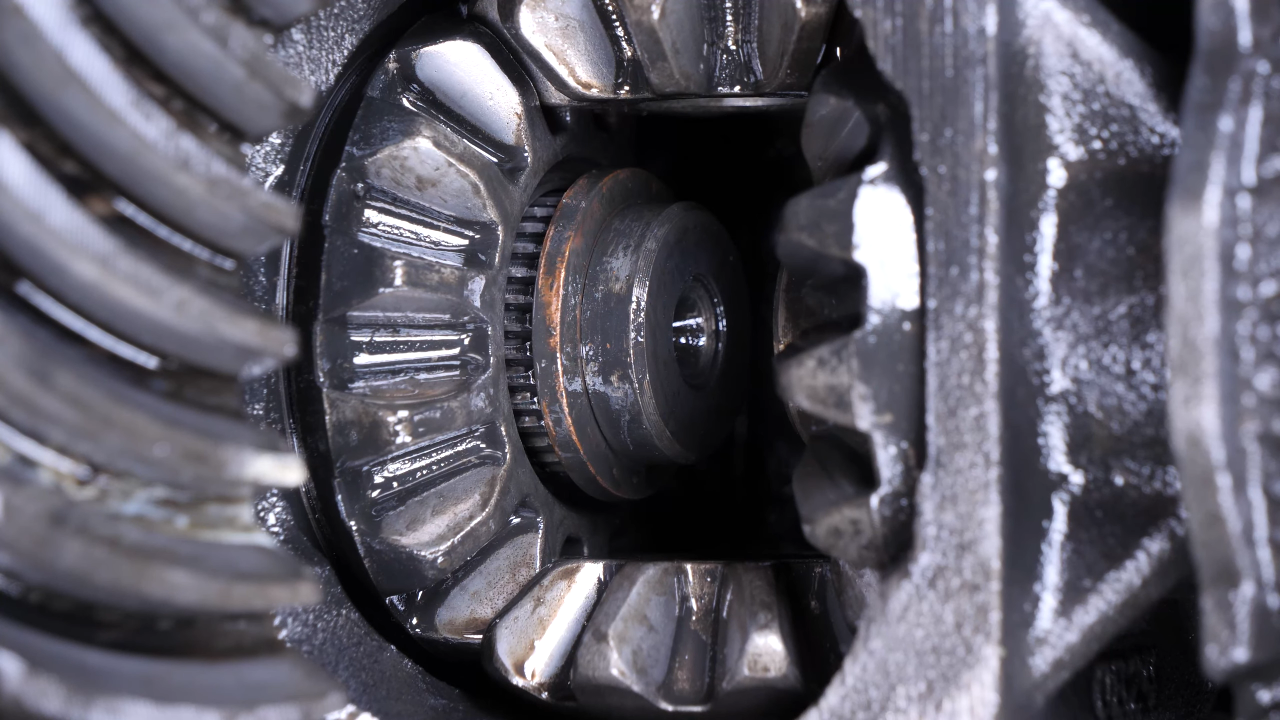 Disengage the rear axle shaft from the differential