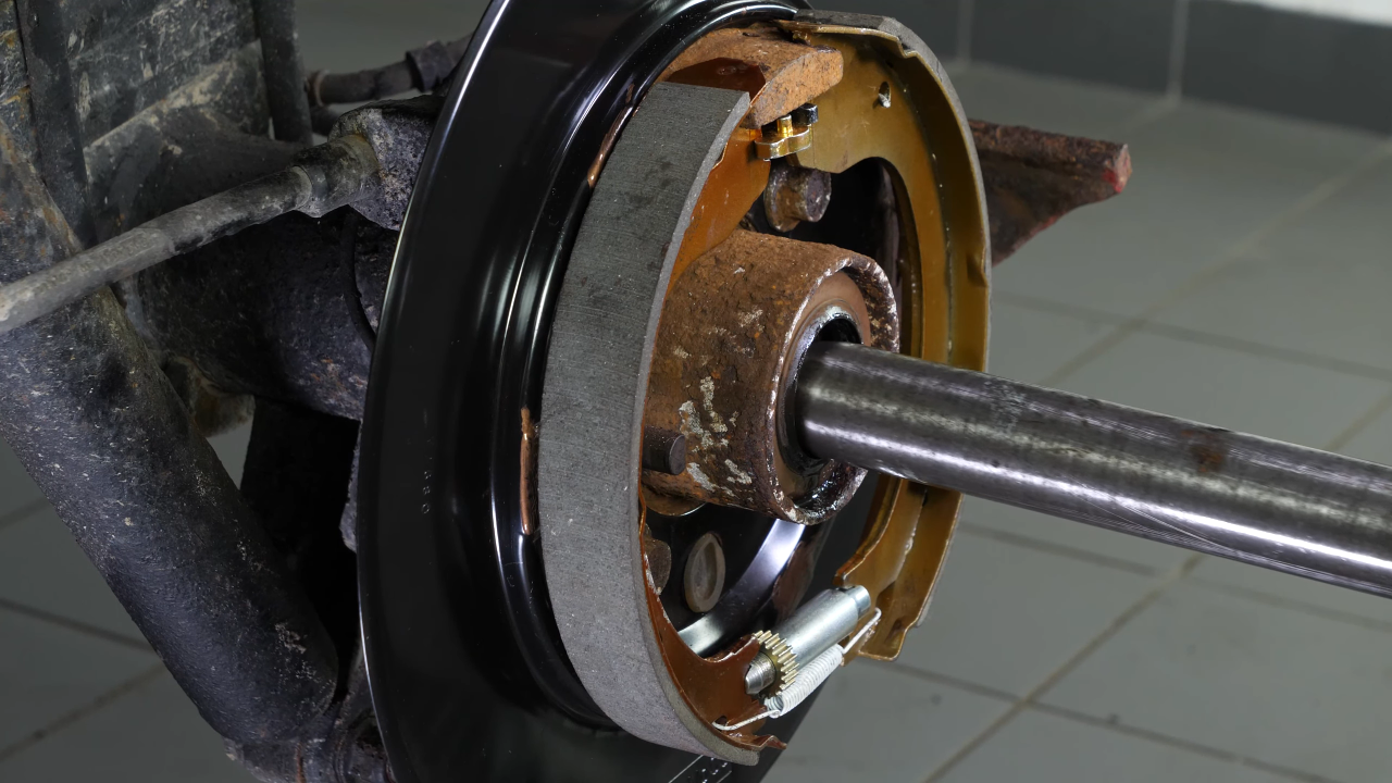Put the rear axle shaft back