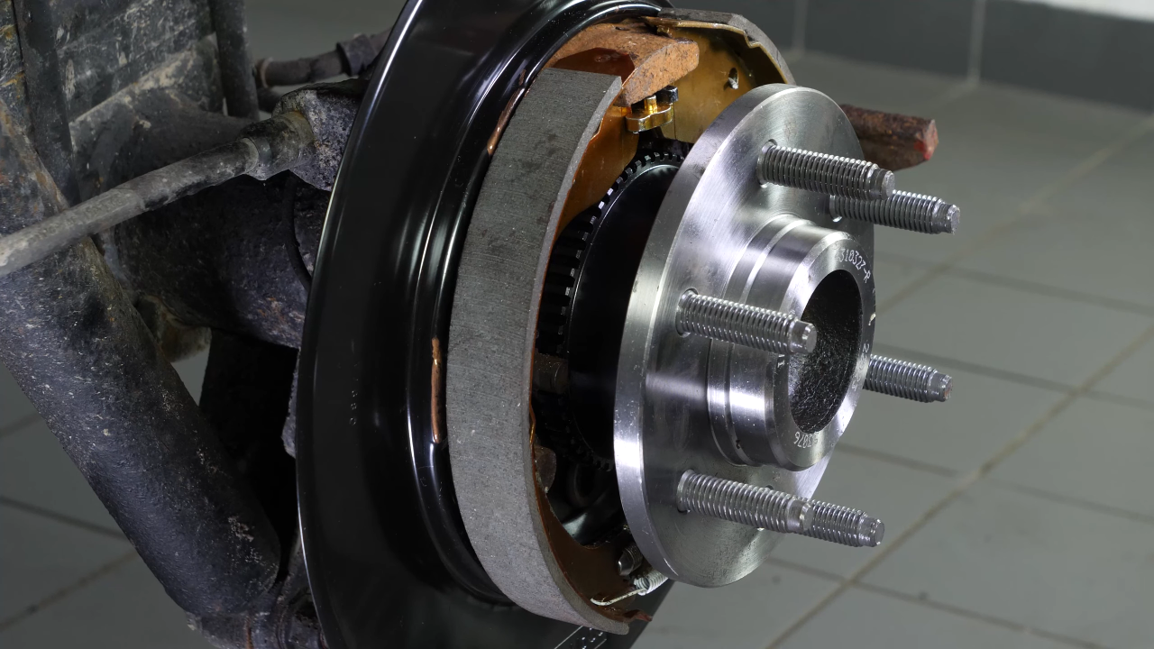 Put the rear axle shaft back
