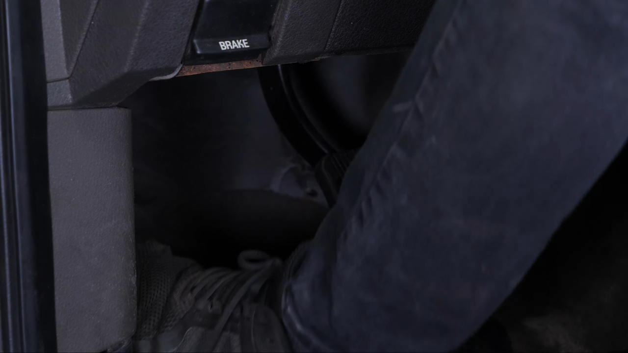 Open the brake fluid reservoir