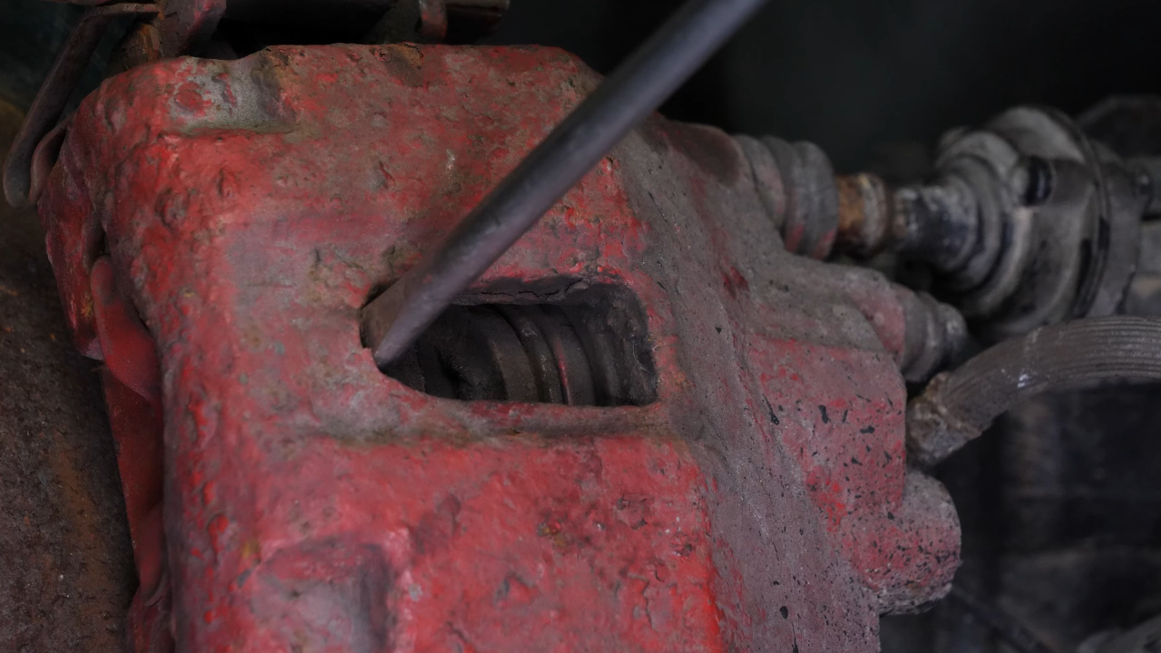 Push the piston in