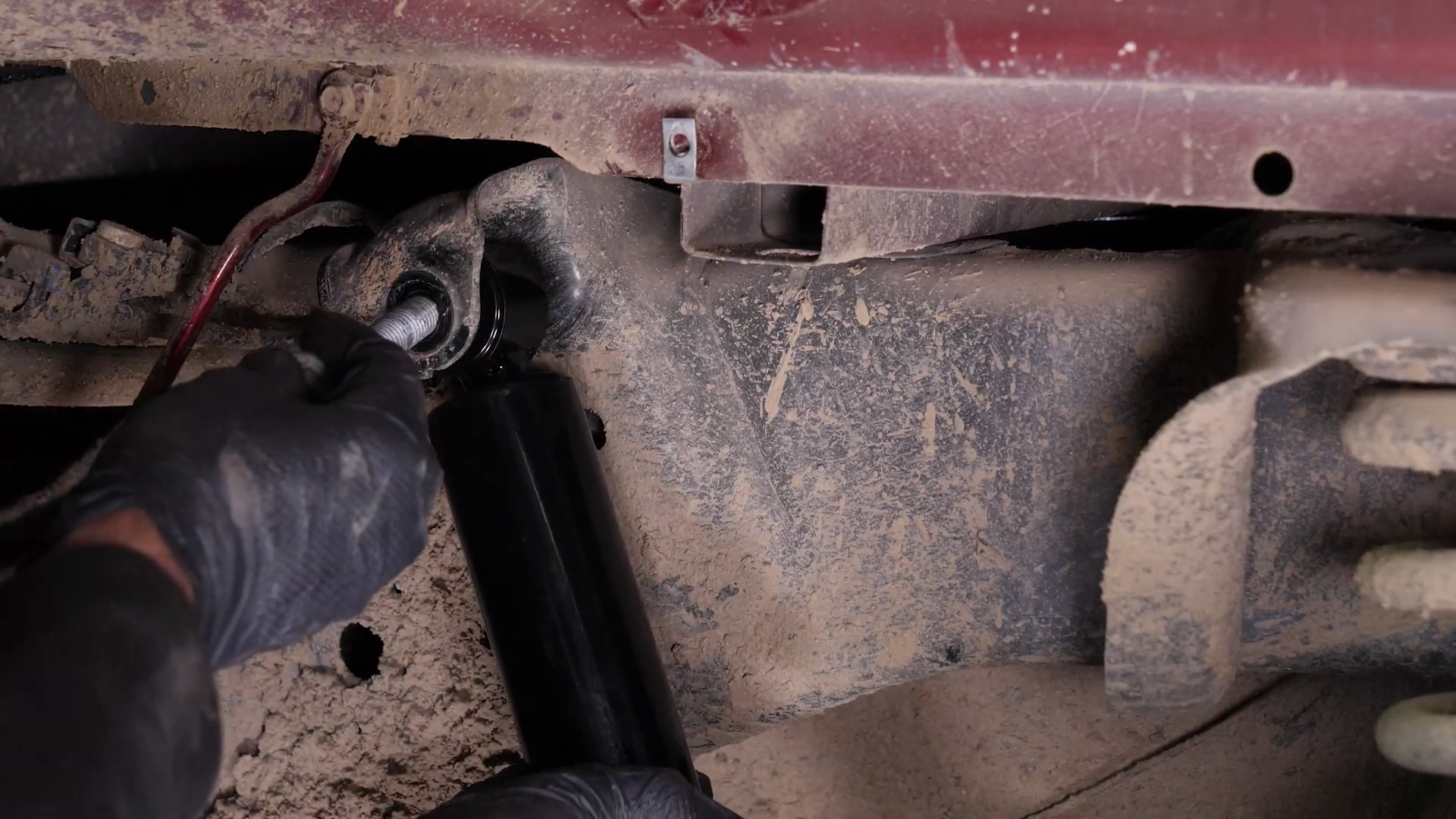 Install the new shock absorber