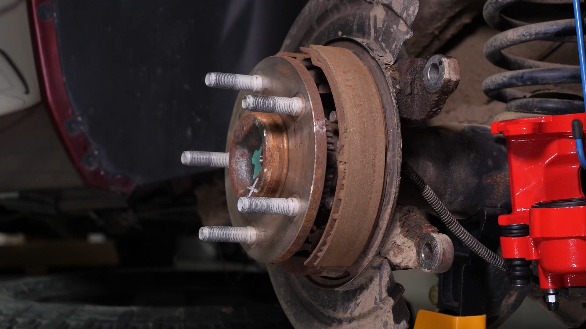 Remove the hold-down pins