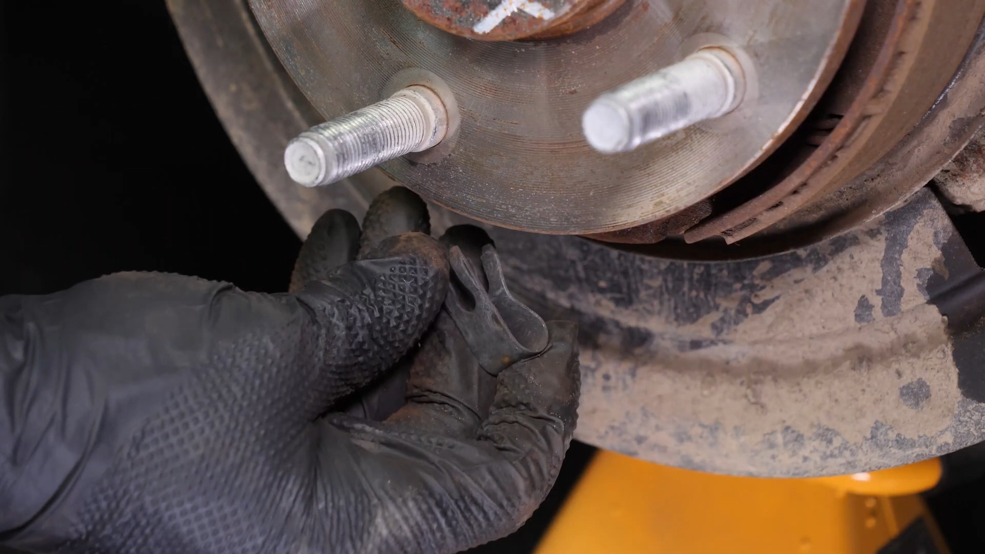 Remove the hold-down pins