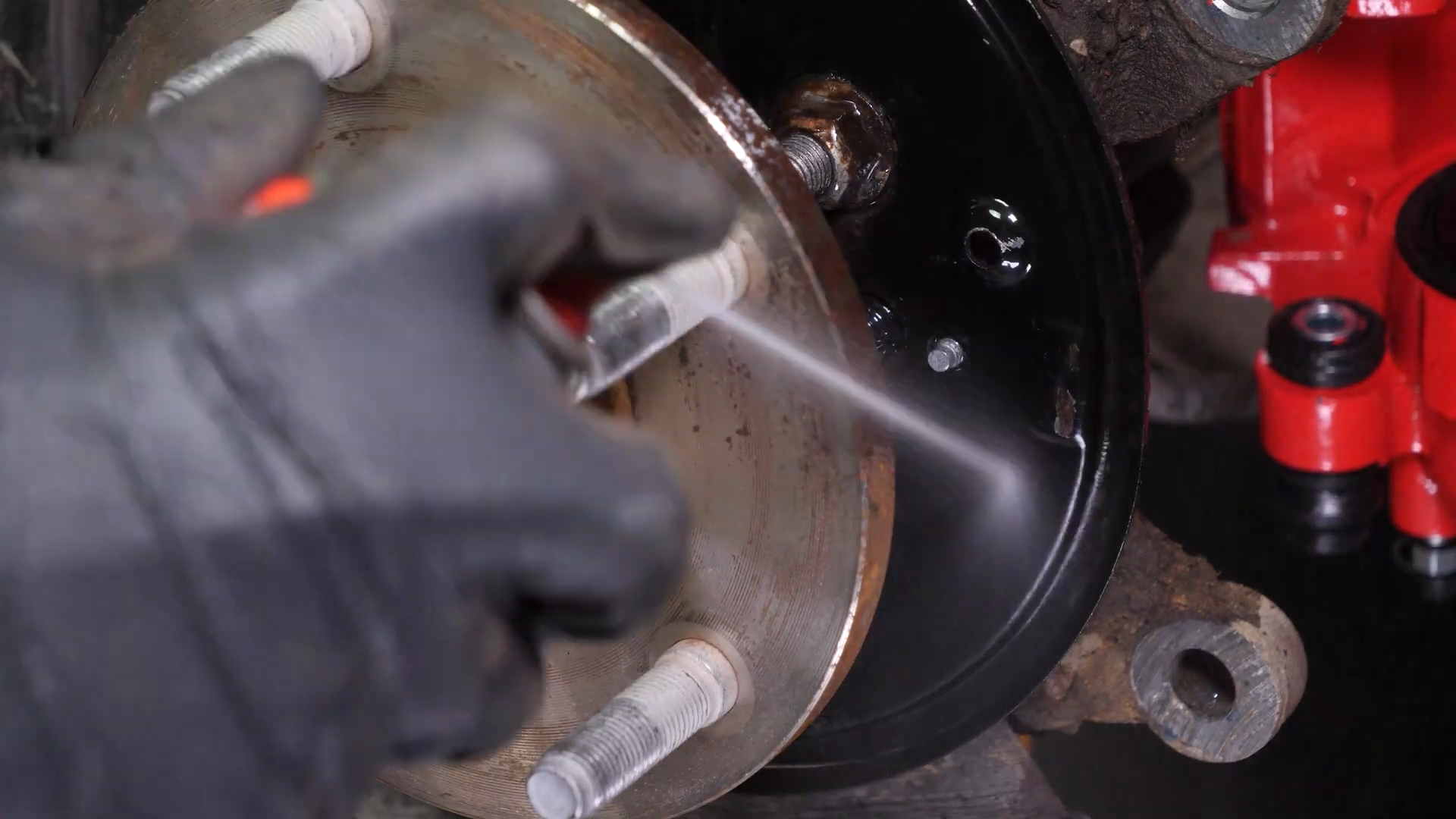 Clean the backing plate