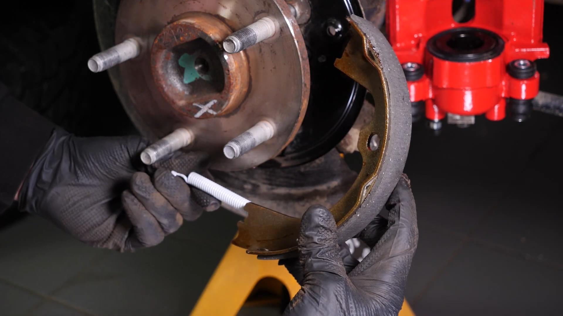 Install the new brake shoes