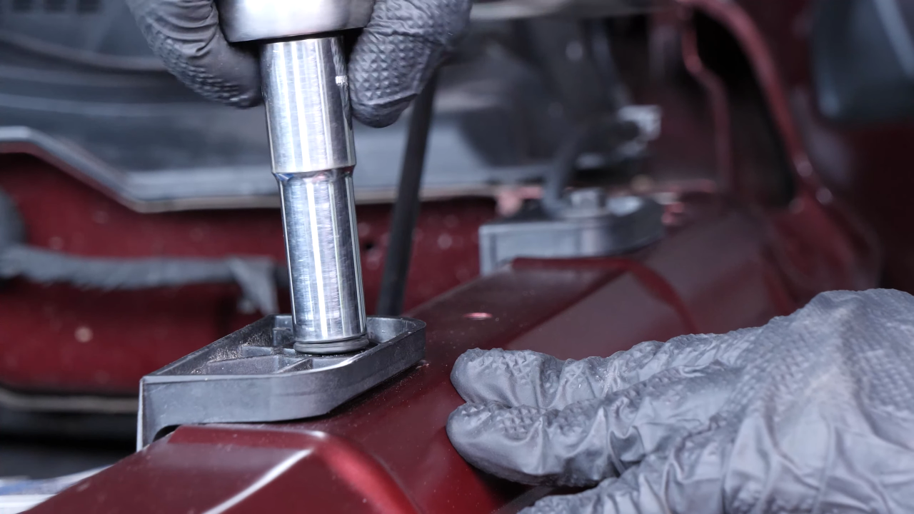 Align the fender with the hood