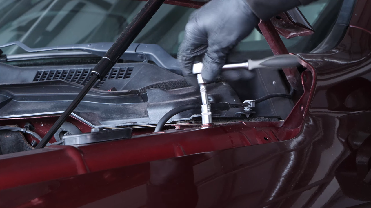 Align the fender with the hood