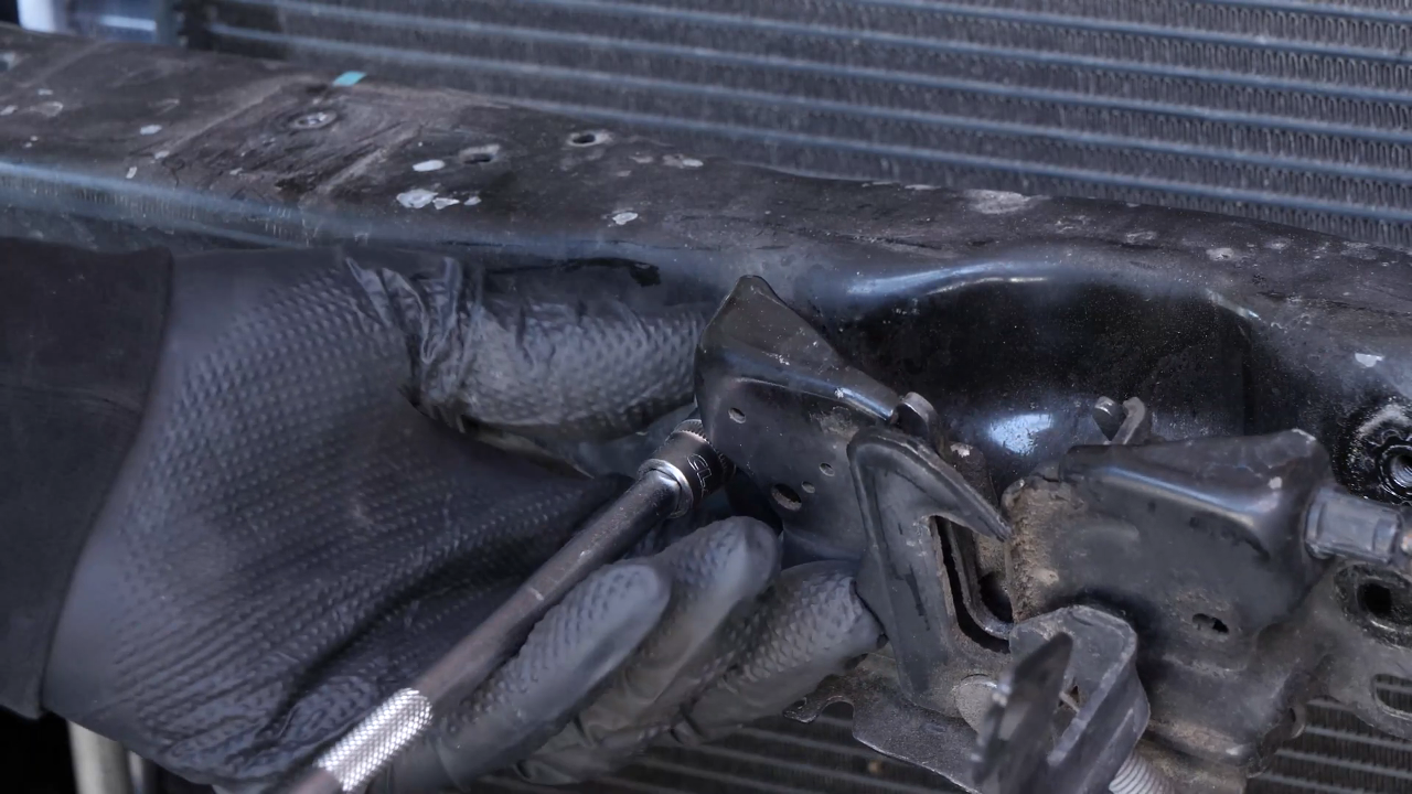 Remove the hood latch