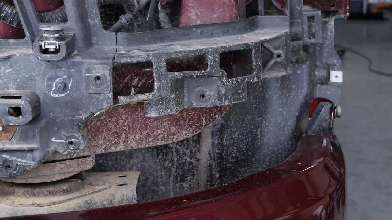 Remove the bumper support brackets
