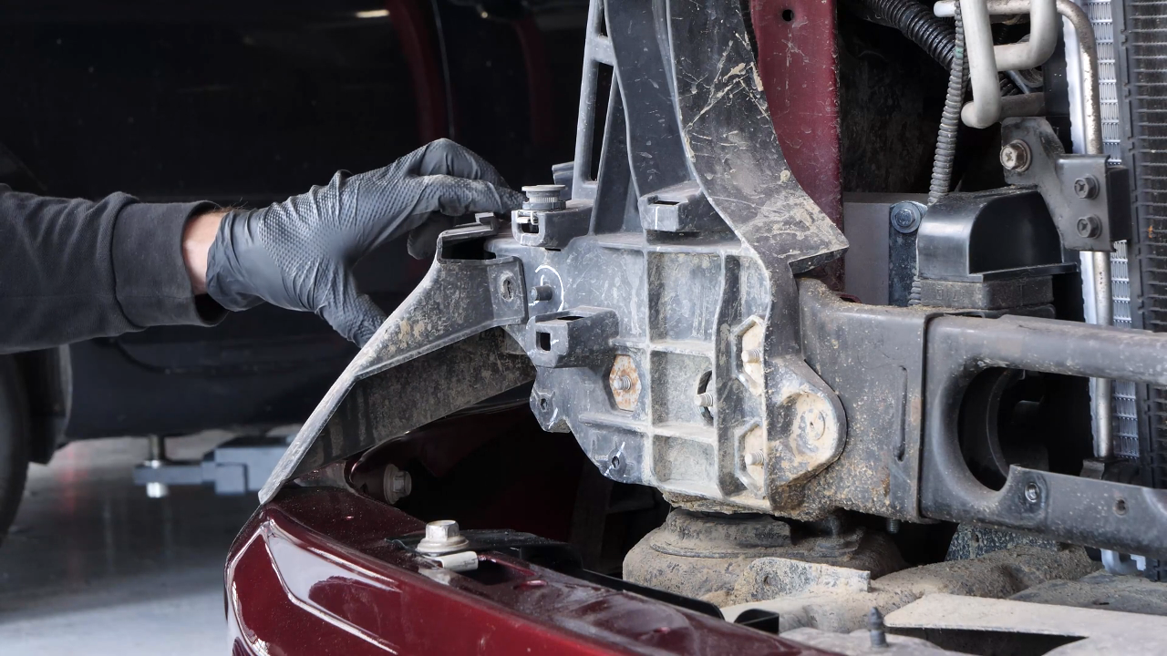 Remove the bumper support brackets