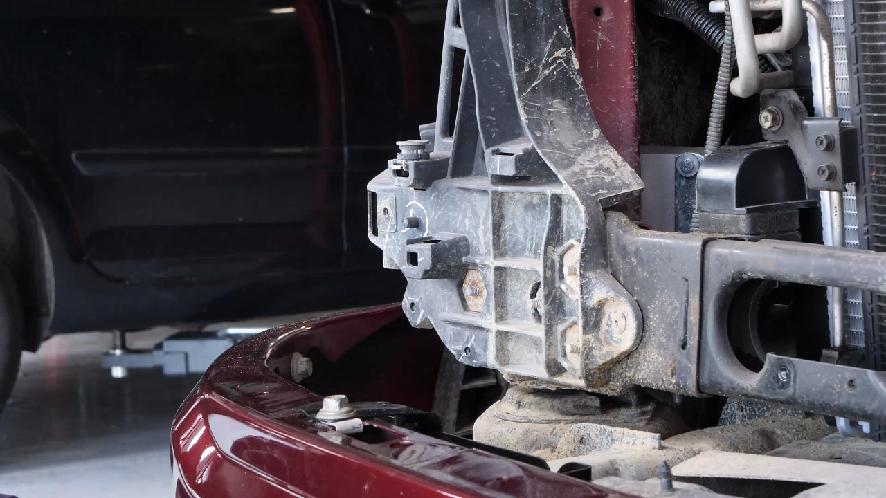 Remove the bumper support brackets
