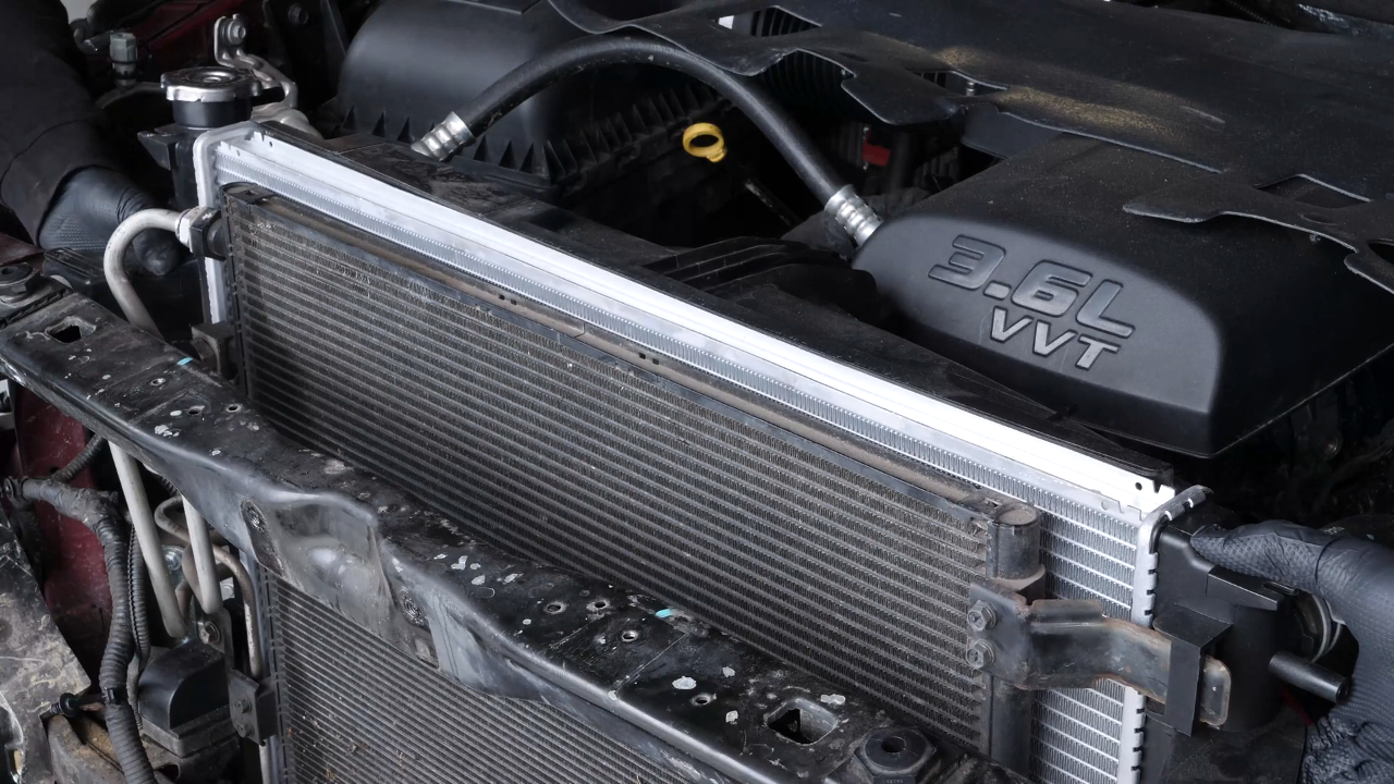 Remove the radiator bracket