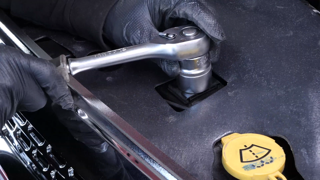 Adjust the hood closing stops