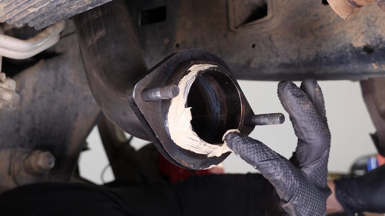 Put the exhaust line back