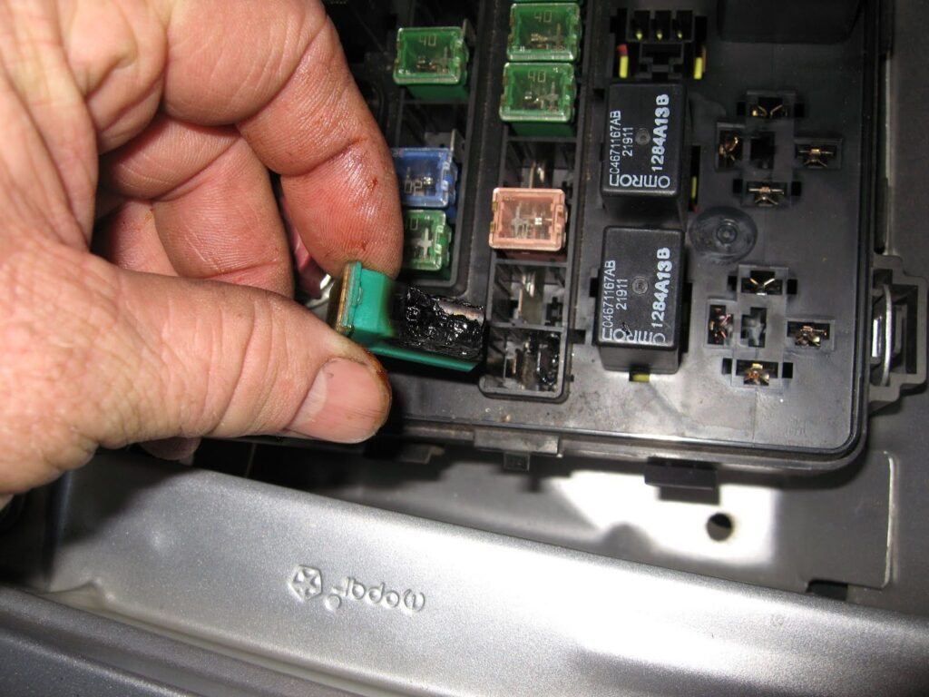 higher capacity fuse may overheat without actually blowing and interrupt the current flow