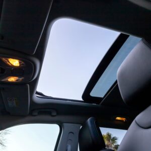 illuminated interior lights of a jeep