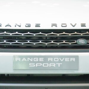 land rover range rover sport logo close up shot