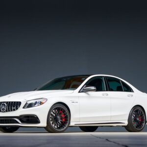 white mercedes benz c class