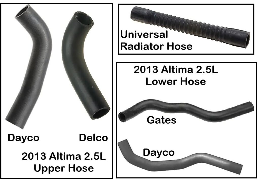 various brands of radiator hoses