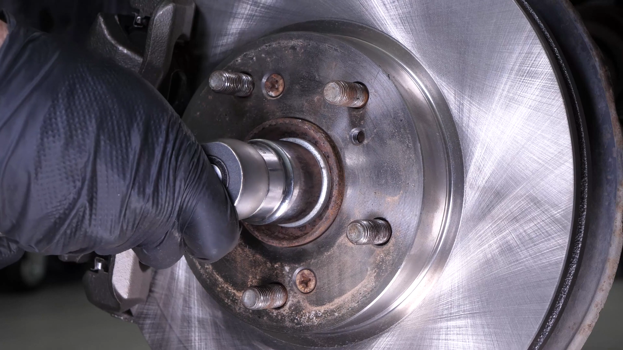 Unscrew the CV axle nuts