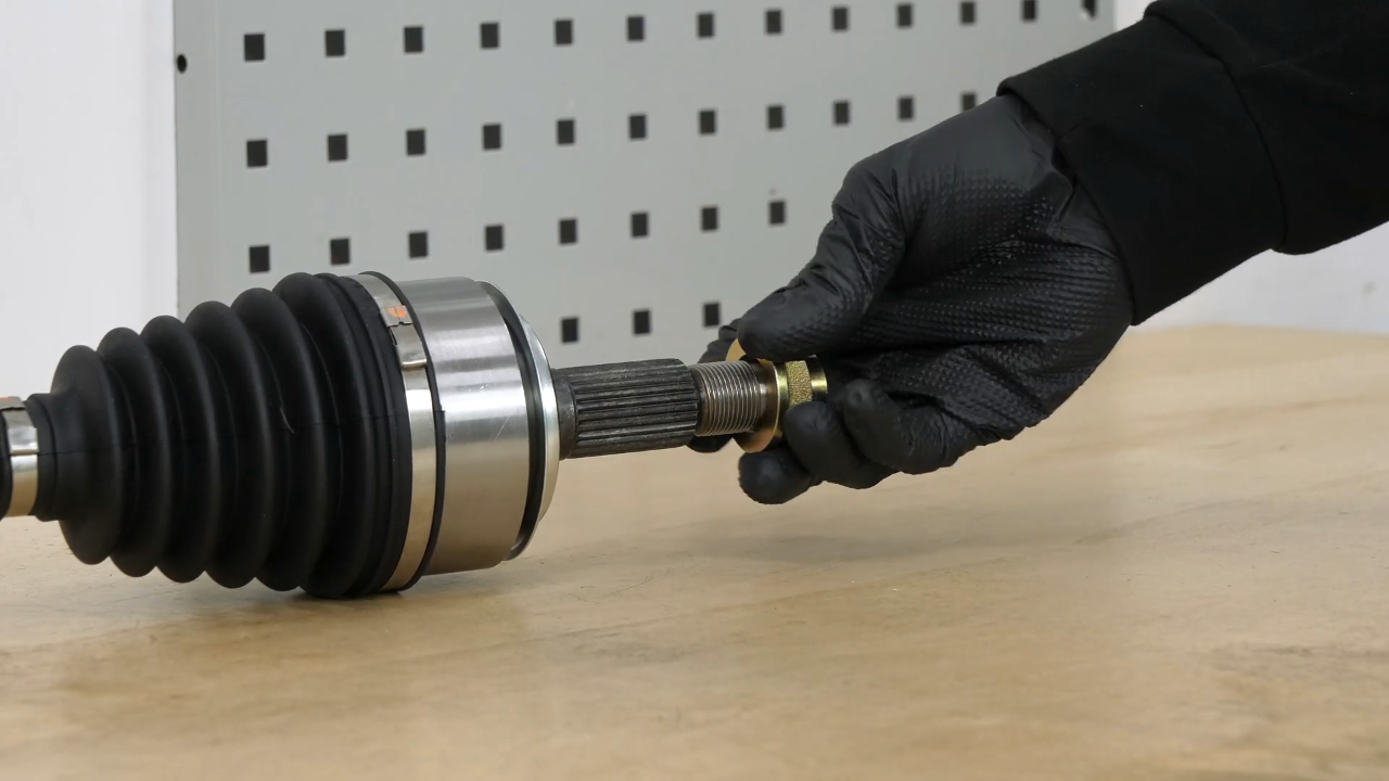 Put the CV axle back