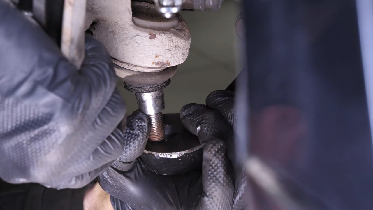 Install the lower ball joint