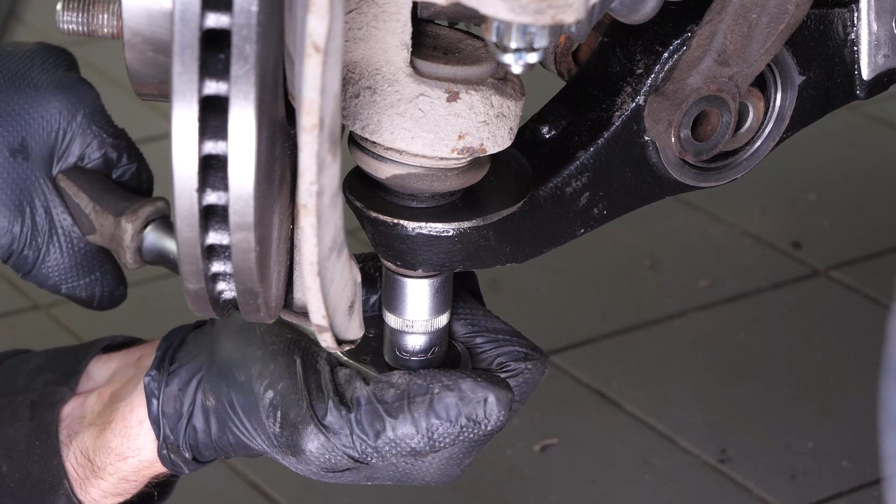 Install the lower ball joint