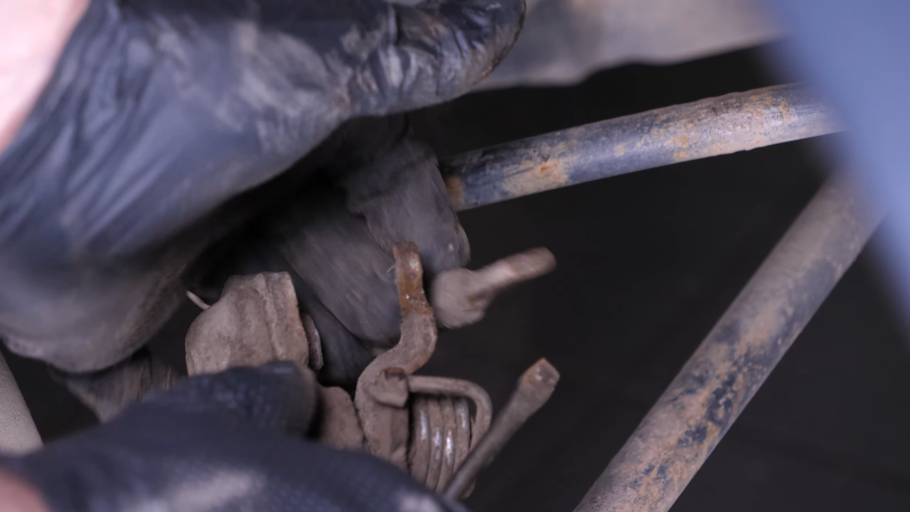 Disconnect the parking brake cable