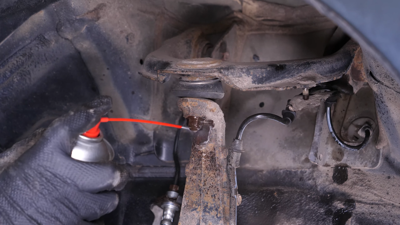 Remove the control arm ball joint
